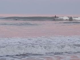 Waikuku Beach Surfing